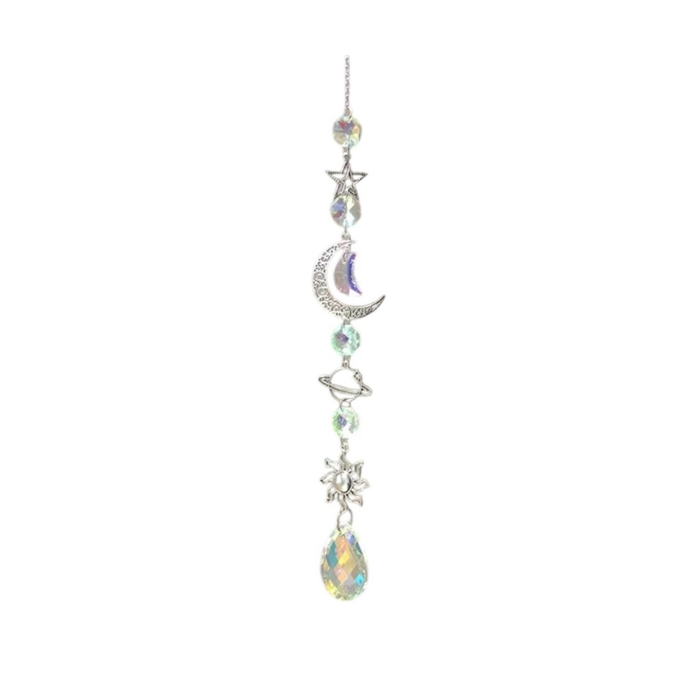 Crystal Celestial Sun Catchers on Chain with Loop for Hook - Picture 5 of 8